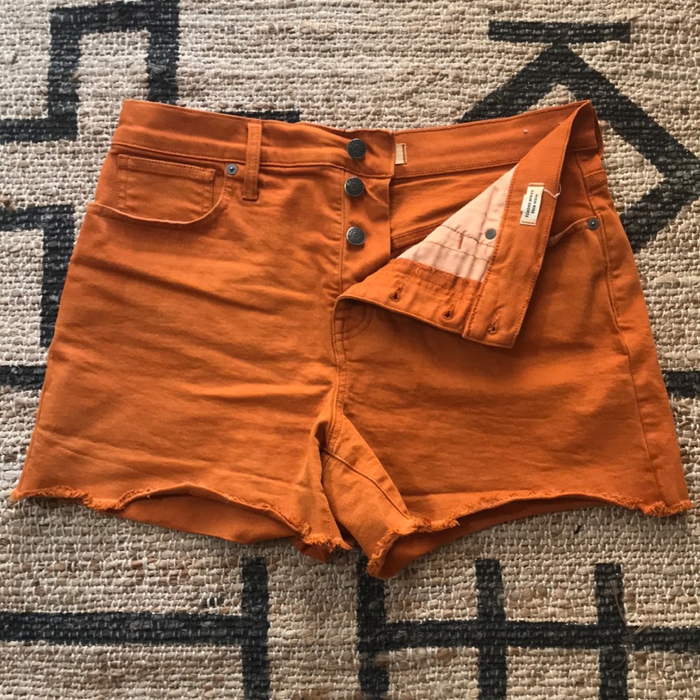 Madewell Button Fly High Rise Denim Shorts